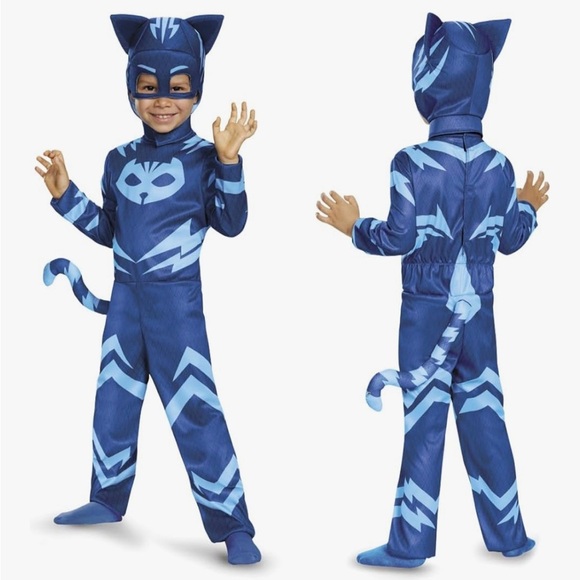 NEW 3T-4T Catboy PJ Masks Blue Superhero Costume with Mask and Tail - Picture 1 of 16